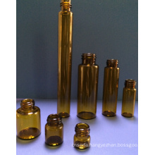 5ml Tubular Amber Mini Glass Vial for Cosmetic Packing